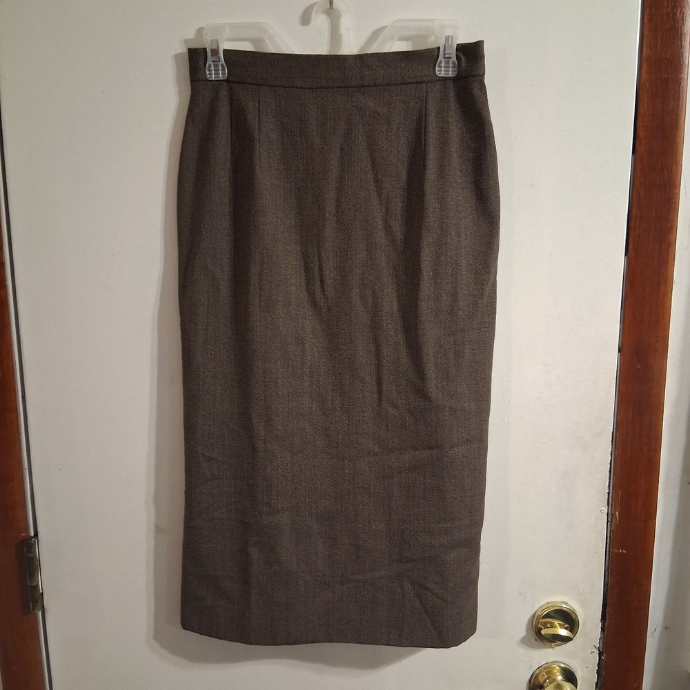 VTG Valentino Miss V Skirt Womens 8 Straight Pencil Wool‎ Designer
